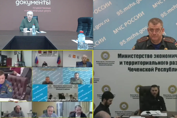 Видеоконференция штаба по ликвидации последствий природных катаклизмов с участием Хаидова Бувайсара Салаховича